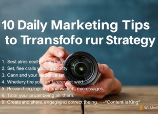 10 Daily Marketing Tips to Transform Your Strategy 10 Daily Marketing Tips to Transform Your Strategy 1. **Set Clear Goals**: Begin each day by setting specific, measurable, achievable, relevant, and time-bound (SMART) goals for your marketing efforts. 2. **Understand Your Audience**: Spend time each day researching and understanding your target audience. Tailor your marketing messages to resonate with them. 3. **Content is King**: Create and share valuable, engaging, and relevant content daily. This could be blog posts, social media updates,